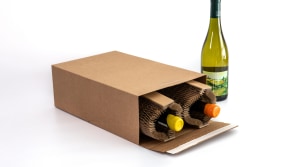 Honeycomb paper packs protect liquor shipping