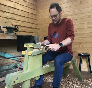 Riding the shave horse