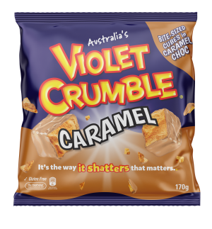 Caramel chunks, doughnuts for Violet Crumble
