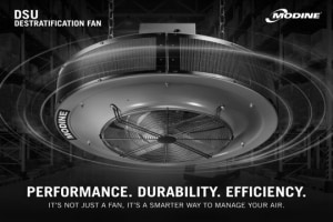 Fan combats air stratification 