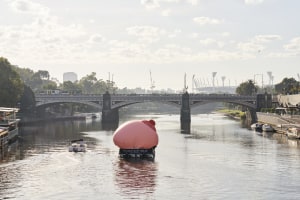 Why Nala floated an inflatable breast down Yarra River