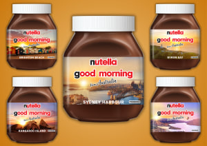 Limited-edition Nutella labels offer morning greeting