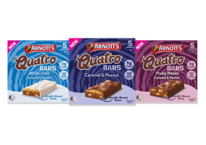 Arnott's Quatro returns to shelves in new bar format