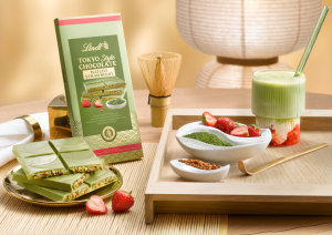 Lindt launches limited-edition strawberry matcha block