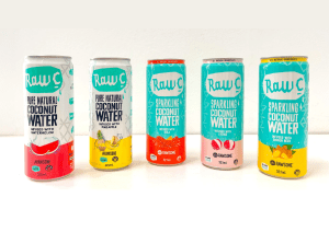Raw C drops sparkling coconut water flavours 
