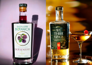 Berry sweet liqueur and Chrissie pudding gin