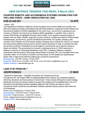 ADM Premium 718 Tenders