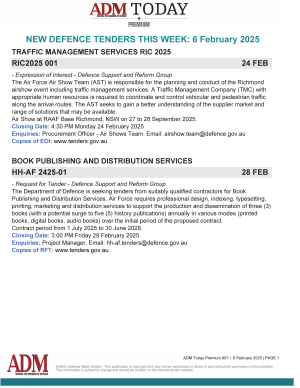 ADM Premium Tenders 807