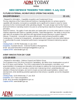 ADM Premium Tenders 09 July 2026