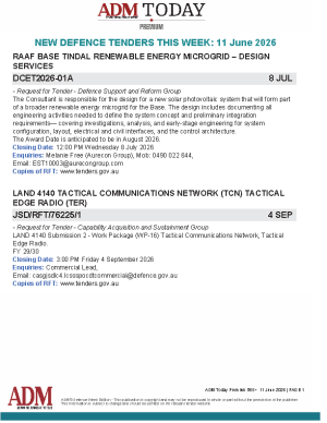 ADM Premium Tenders 11 June 2026