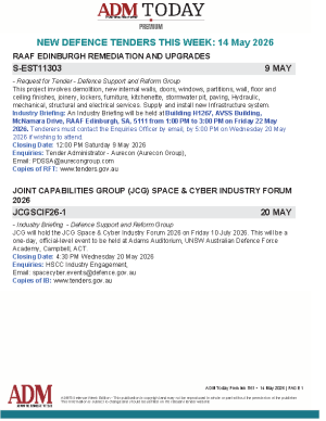 ADM Premium Tenders 14 May 2026
