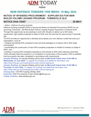 ADM Premium 775 Tenders