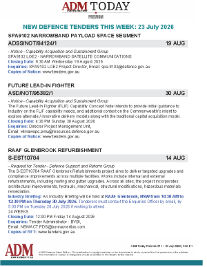 ADM Premium Tenders 23 July 2026