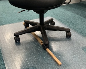 A 'stick' in time, saves chairs sliding
