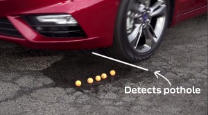 Pothole avoidance technology from Ford