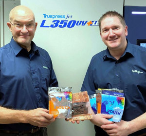 First flexible pouches printed on Screen digital label press