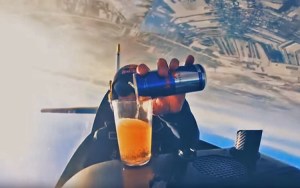 FRIDAY FLYING VIDEO: Drinking Red Bull