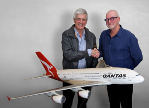 QF32 captain auctions master branding model of his own aircraft