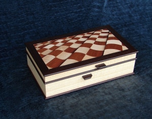 Making waves: Optical illusion marquetry box