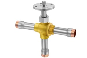 Three-way ball valve for CO2 