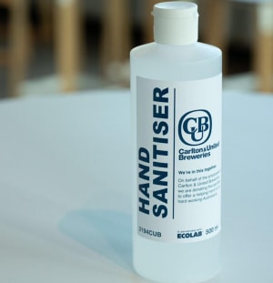 CUB donates hand sanitiser to healthcare workers