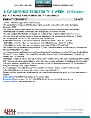 ADM's Defence Week 611 Tenders