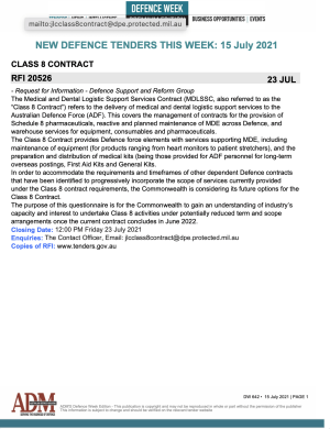 ADM Premium 643 Tenders