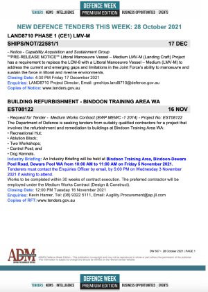 ADM Premium 658 Tenders