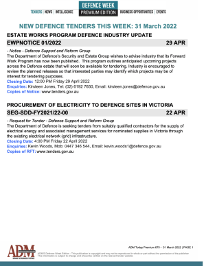 ADM Premium 675 Tenders