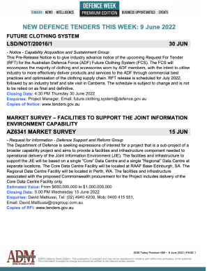 ADM Premium 685 Tenders