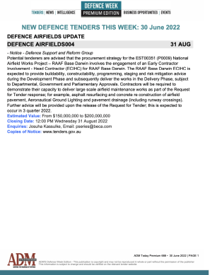 ADM Premium 688 Tenders