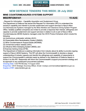 ADM Premium 692 Tenders