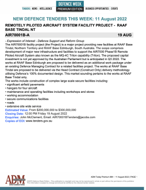 ADM Premium 694 Tenders