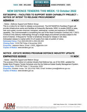 ADM Premium 703 Tenders