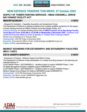 ADM Premium 705 Tenders