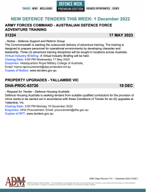 ADM Premium 710 Tenders