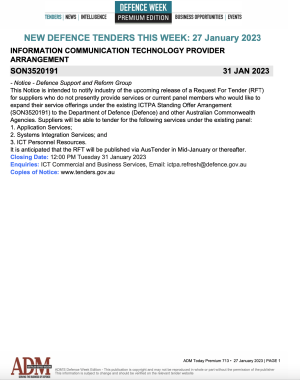 ADM Premium 712 Tenders
