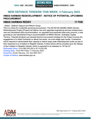 ADM Premium 713 Tenders