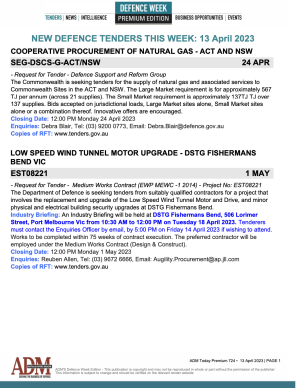 ADM Premium 723 Tenders