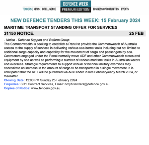 ADM Premium 762 Tenders