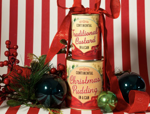 Chrissie pudding in a can