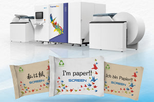 Screen to show new flexible paper packaging press