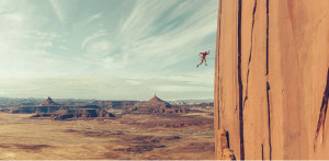Image of falling climber scoops top prize at Red Bull Illume Image Quest 2021