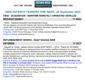 ADM Premium 747 Tenders