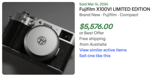 Fujifilm X100VIs are already selling for huge sums