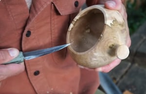 VIDEO: Carving a spalted sycamore cup