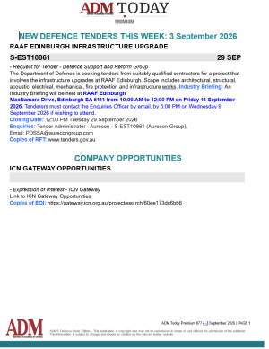 ADM Premium Tenders 03 September 2026