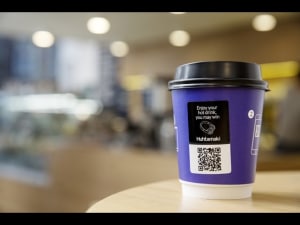 Huhtamaki coffee cup heats up with digital content