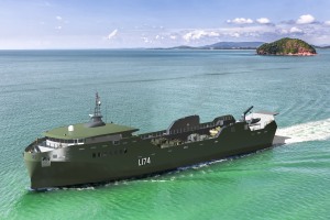 Seatransport pitches Stern Landing Vessel for Land 8710