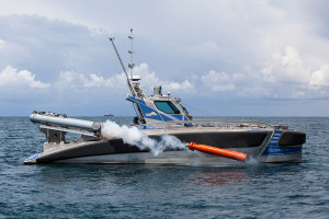 USV hunts subs in Mediterranean